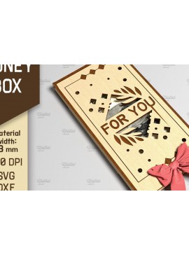 Σετ των 3 Intra απο ξύλο plywood 3mm-4mm πάχος 3D Money Box. Κουτί δώρου μετρητών Δίασταση 10x10 cm INTRAFABR-86217182