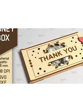 Σετ των 3 Intra απο ξύλο plywood 3mm-4mm πάχος 3D Money Box. Κουτί δώρου μετρητών Δίασταση 10x10 cm INTRAFABR-86216950