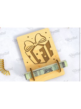 Intra απο ξύλο plywood 3mm-4mm πάχος 3D Money Holder Cut  Δίασταση 30x20 cm INTRAFABR-121433514