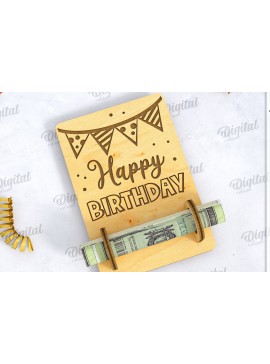 Intra απο ξύλο plywood 3mm-4mm πάχος 3D Money Holder Cut  Δίασταση 30x20 cm INTRAFABR-121433837