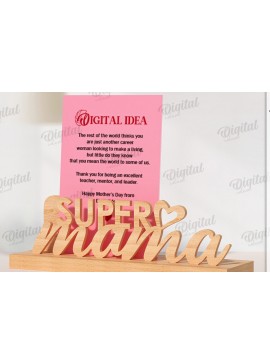 Σετ των 2 Intra απο ξύλο plywood 3mm-4mm πάχος Τρισδιάστατη θήκη κάρτας για τη γιορτή της μητέρας Δίασταση 30x20 cm INTRAFABR-118736040