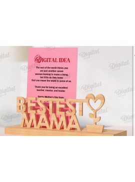 Σετ των 2 Intra απο ξύλο plywood 3mm-4mm πάχος Τρισδιάστατη θήκη κάρτας για τη γιορτή της μητέρας Δίασταση 30x20 cm INTRAFABR-118736109