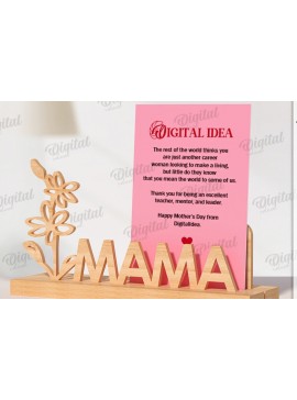 Σετ των 2 Intra απο ξύλο plywood 3mm-4mm πάχος Τρισδιάστατη θήκη κάρτας για τη γιορτή της μητέρας Δίασταση 30x20 cm INTRAFABR-118736278