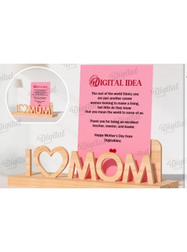 Σετ των 2 Intra απο ξύλο plywood 3mm-4mm πάχος Τρισδιάστατη θήκη κάρτας για τη γιορτή της μητέρας Δίασταση 30x20 cm INTRAFABR-118736024