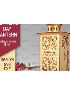 Intra απο ξύλο plywood 3mm-4mm πάχος Τρισδιάστατη κοπή φαναριού για τη γιορτή της μητέρας Δίασταση 30x20 cm INTRAFABR-93711608