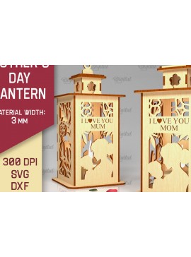 Intra απο ξύλο plywood 3mm-4mm πάχος Τρισδιάστατη κοπή φαναριού για τη γιορτή της μητέρας Δίασταση 30x20 cm INTRAFABR-93711395