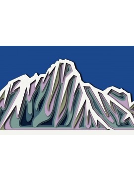 Σετ των 3 Intra απο ξύλο plywood 3mm-4mm πάχος 3D Mountain-Cricut -CNC Δίασταση 15x15 cm INTRAFABR-72571391
