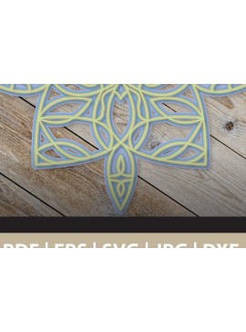 Intra απο ξύλο plywood 3mm-4mm πάχος 3D Multi Layer Mandala Δίασταση 30x30 cm INTRAFABR-24892483