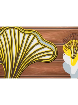 Σετ των 2 Intra απο ξύλο plywood 3mm-4mm πάχος 3D Multi Layer Mushrooms Paper Cut Δίασταση 15x15 cm INTRAFABR-17023046