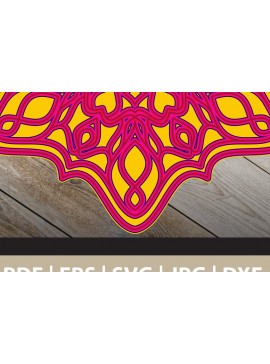 Intra απο ξύλο plywood 3mm-4mm πάχος 3D Multi Layered Mandala Δίασταση 30x30 cm INTRAFABR-25065774