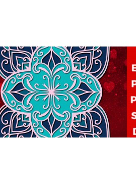 Σετ των 2 Intra απο ξύλο plywood 3mm-4mm πάχος 3d Πολυεπίπεδο περικοπής Mandala Δίασταση 30x30 cm INTRAFABR-23141590