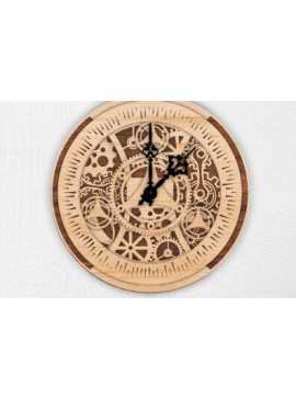 Σετ των 2 Intra απο ξύλο plywood 3mm-4mm πάχος 3D ρολόι πολλαπλών επιπέδων Δίασταση 15x15 cm INTRAFABR-25168352