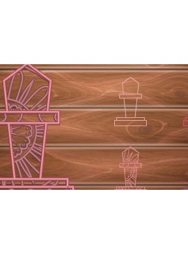 Σετ των 2 Intra απο ξύλο plywood 3mm-4mm πάχος 3D MultiLayer Halloween Cut Δίασταση 15x15 cm INTRAFABR-14426574