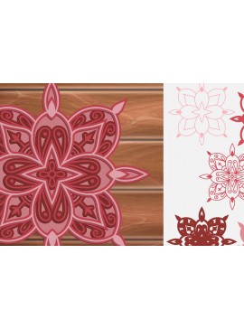 Intra απο ξύλο plywood 3mm-4mm πάχος 3D MultiLayer Mandala Cut File Δίασταση 30x30 cm INTRAFABR-14830200