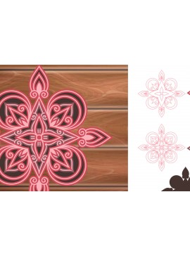 Intra απο ξύλο plywood 3mm-4mm πάχος 3d MultiLayer Mandala Cut File Δίασταση 30x30 cm INTRAFABR-14830721