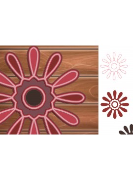 Intra απο ξύλο plywood 3mm-4mm πάχος 3D MultiLayer Mandala Cut File Δίασταση 30x30 cm INTRAFABR-14861990