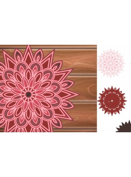 Intra απο ξύλο plywood 3mm-4mm πάχος 3D Multilayer Mandala Δίασταση 30x30 cm INTRAFABR-14904531