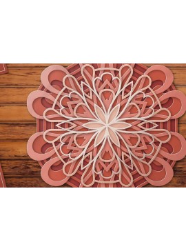 Σετ των 2 Intra απο ξύλο plywood 3mm-4mm πάχος 3D Multilayer Mandala Cut File Vol.5 Δίασταση 30x30 cm INTRAFABR-31023308