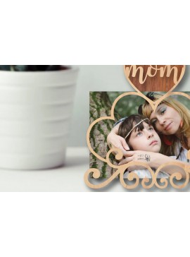 Σετ των 2 Intra απο ξύλο plywood 3mm-4mm πάχος 3D Multilayer Photo Mom Δίασταση 20x30 cm INTRAFABR-25820460