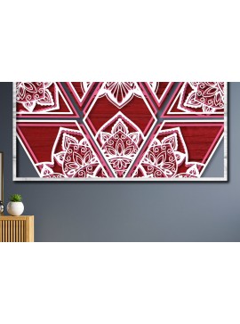 Intra απο ξύλο plywood 3mm-4mm πάχος 3D πολυεπίπεδος αφηρημένος τοίχος Mandala Δίασταση 30x30 cm INTRAFABR-25320380