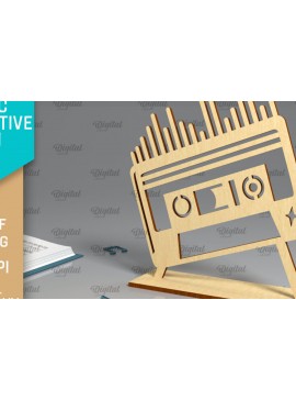 Σετ των 2 Intra απο ξύλο plywood 3mm-4mm πάχος Τρισδιάστατη μουσική διακοσμητική πινακίδα κοπής με λέιζερ Δίασταση 30x20 cm INTRAFABR-96140687