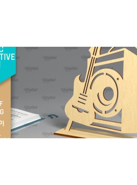 Intra απο ξύλο plywood 3mm-4mm πάχος Τρισδιάστατη μουσική διακοσμητική πινακίδα κοπής με λέιζερ Δίασταση 30x20 cm INTRAFABR-96140769