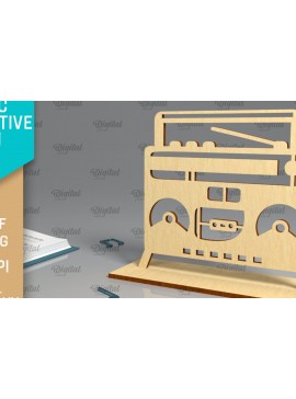 Intra απο ξύλο plywood 3mm-4mm πάχος Τρισδιάστατη μουσική διακοσμητική πινακίδα κοπής με λέιζερ Δίασταση 30x20 cm INTRAFABR-96139737