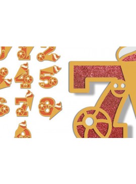 Σετ των 2 Intra απο ξύλο plywood 3mm-4mm πάχος Τρισδιάστατη σχεδίαση με λέιζερ αριθμών Δίασταση 30x20 cm INTRAFABR-74320734