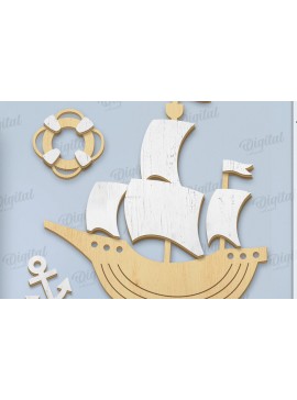 Intra απο ξύλο plywood 3mm-4mm πάχος Τρισδιάστατο διακόσμησης παιδικού σταθμού Δίασταση 30x20 cm INTRAFABR-119263559