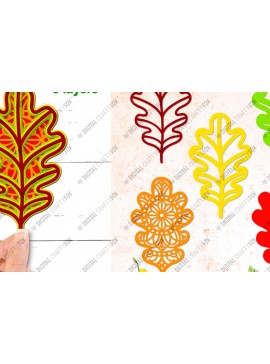Intra απο ξύλο plywood 3mm-4mm πάχος 3D Oak Leaf Mandala , Leaf Paper Cut Δίασταση 3600x3600 cm INTRAFABR-90585027