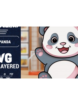 Σετ των 2 Intra απο ξύλο plywood 3mm-4mm πάχος 3D Panda Cut Papercut με λέιζερ Δίασταση 1500x1500 cm INTRAFABR-100718858