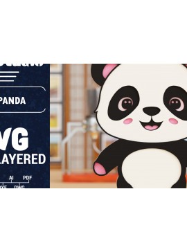 Σετ των 2 Intra απο ξύλο plywood 3mm-4mm πάχος 3D Panda Cut Papercut με λέιζερ Δίασταση 1500x1500 cm INTRAFABR-100718864