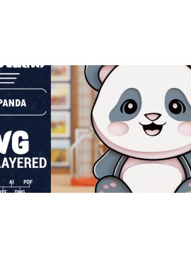 Σετ των 2 Intra απο ξύλο plywood 3mm-4mm πάχος 3D Panda Cut Papercut με λέιζερ Δίασταση 1500x1500 cm INTRAFABR-100718854