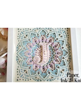 Σετ των 3 Intra απο ξύλο plywood 3mm-4mm πάχος 3D Papercut Shadowbox Monogram Alphabet Δίασταση 8x8 cm INTRAFABR-16942021