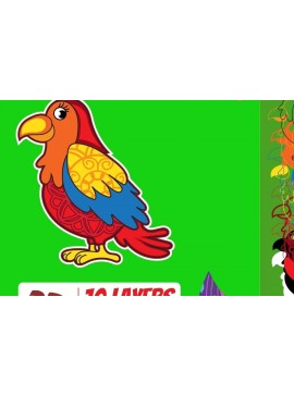 Intra απο ξύλο plywood 3mm-4mm πάχος 3D Parrot Cut Δίασταση 30x20 cm INTRAFABR-17648986