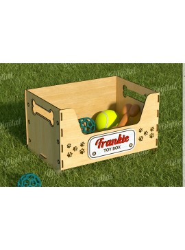 Intra απο ξύλο plywood 3mm-4mm πάχος 3D εξατομικευμένο καλάθι παιχνιδιών για κατοικίδια Δίασταση 30x20 cm INTRAFABR-119548901