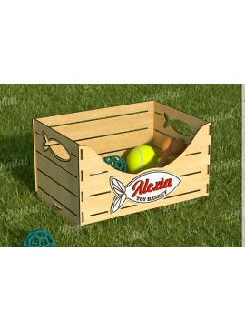 Intra απο ξύλο plywood 3mm-4mm πάχος 3D εξατομικευμένο καλάθι παιχνιδιών για κατοικίδια Δίασταση 30x20 cm INTRAFABR-119549047