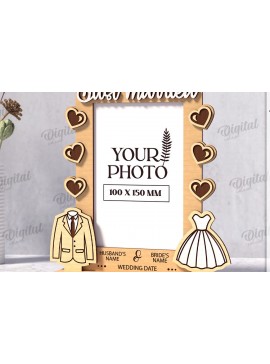 Intra απο ξύλο plywood 3mm-4mm πάχος Τρισδιάστατο εξατομικευμένο λέιζερ κορνίζας γάμου Δίασταση 20x30 cm INTRAFABR-121120333