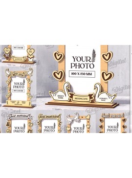 Intra απο ξύλο plywood 3mm-4mm πάχος 3D εξατομικευμένων κορνίζες γάμου Δίασταση 20x30 cm INTRAFABR-120970677