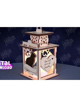 Σετ των 2 Intra απο ξύλο plywood 3mm-4mm πάχος φαναριού 3D Memorial Pet Δίασταση 15x15 cm INTRAFABR-95351241