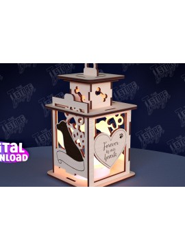 Σετ των 2 Intra απο ξύλο plywood 3mm-4mm πάχος φαναριού 3D Memorial Pet Δίασταση 15x15 cm INTRAFABR-95351234