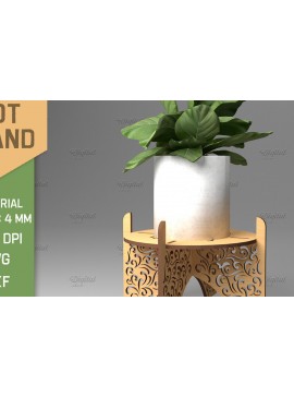 Σετ των 2 Intra απο ξύλο plywood 3mm-4mm πάχος Τρισδιάστατη . Στάντ λουλουδιών Δίασταση 30x20 cm INTRAFABR-85914670