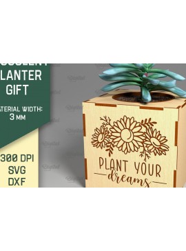 Intra απο ξύλο plywood 3mm-4mm πάχος 3D Plant Stand Δίασταση 30x20 cm INTRAFABR-92129176