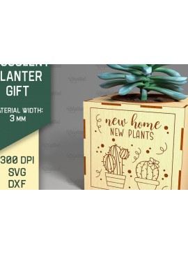 Σετ των 2 Intra απο ξύλο plywood 3mm-4mm πάχος 3D Plant Stand Δίασταση 30x20 cm INTRAFABR-92129300