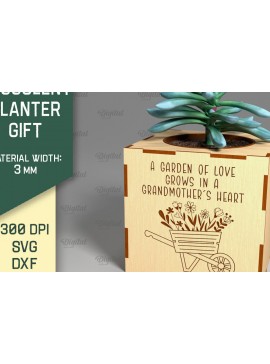 Σετ των 2 Intra απο ξύλο plywood 3mm-4mm πάχος 3D Plant Stand Δίασταση 30x20 cm INTRAFABR-92128645