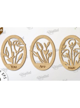 Intra απο ξύλο plywood 3mm-4mm πάχος 3D φυτά διακόσμηση τοίχου Σχεδιασμός κοπής με λέιζερ Δίασταση 30x20 cm INTRAFABR-111422042