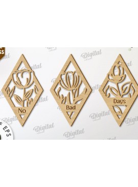 Intra απο ξύλο plywood 3mm-4mm πάχος 3D φυτά διακόσμηση τοίχου Σχεδιασμός κοπής με λέιζερ Δίασταση 30x20 cm INTRAFABR-111422079