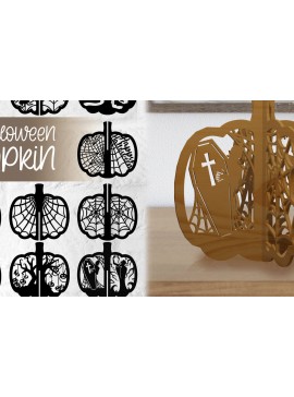 Σετ των 2 Intra απο ξύλο plywood 3mm-4mm πάχος Δέσμη 3D κολοκύθας Δίασταση 15x15 cm INTRAFABR-79693124