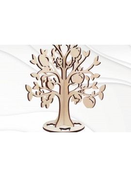 Σετ των 2 Intra απο ξύλο plywood 3mm-4mm πάχος 3D παζλ Apple Tree, Ready . Δίασταση 15x15 cm INTRAFABR-34536351