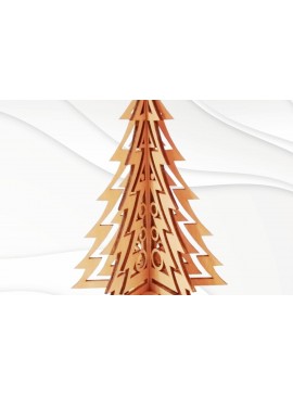 Σετ των 2 Intra απο ξύλο plywood 3mm-4mm πάχος Χριστουγεννιάτικο δέντρο τρισδιάστατου παζλ, κοπής με λέιζερ Δίασταση 15x15 cm INTRAFABR-36596428